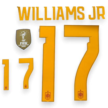 Dorsal completo Nico Williams - España 2026