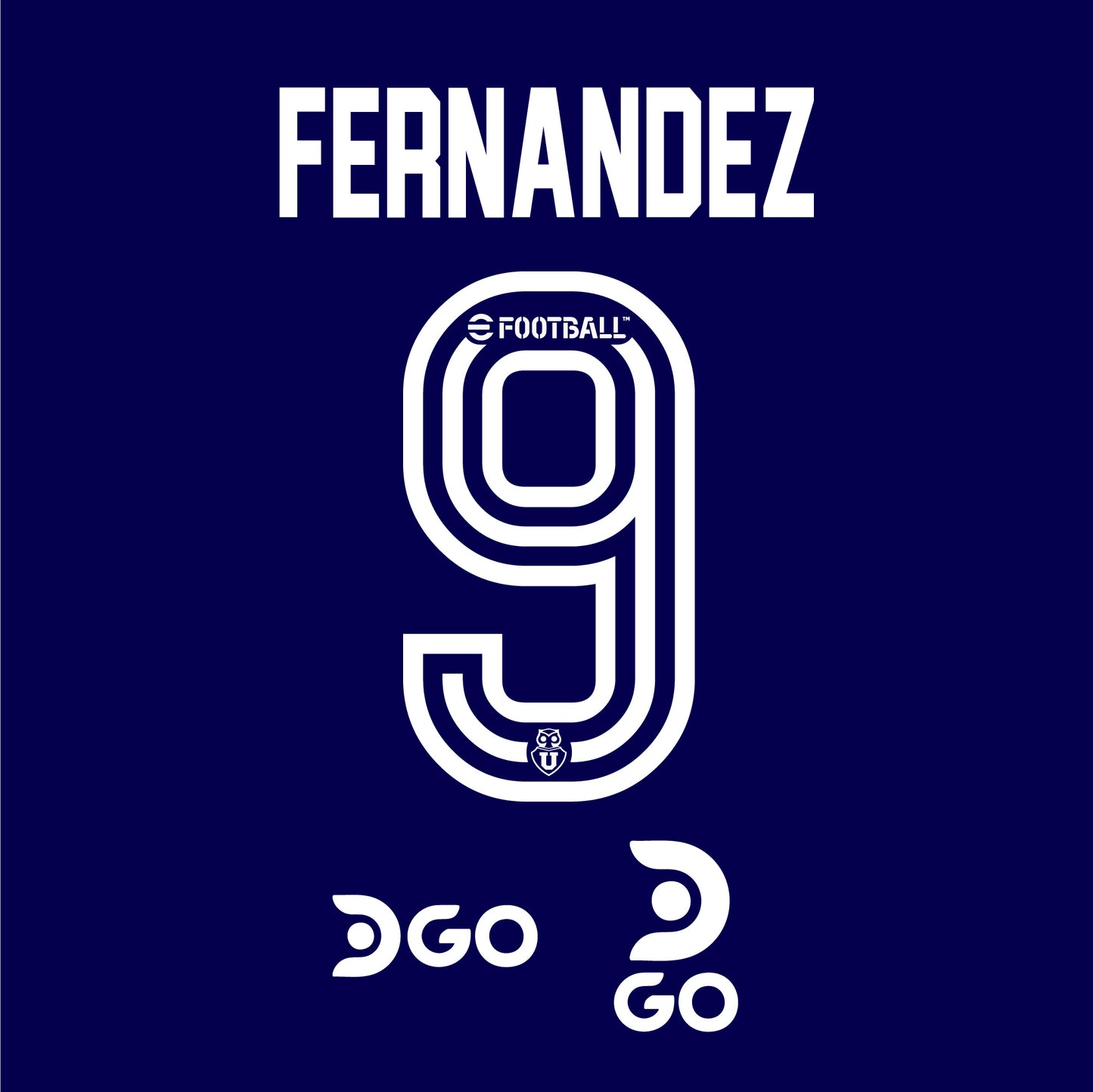 Dorsal U de Chile 2023 Tercera - Vinilo listo para estampar