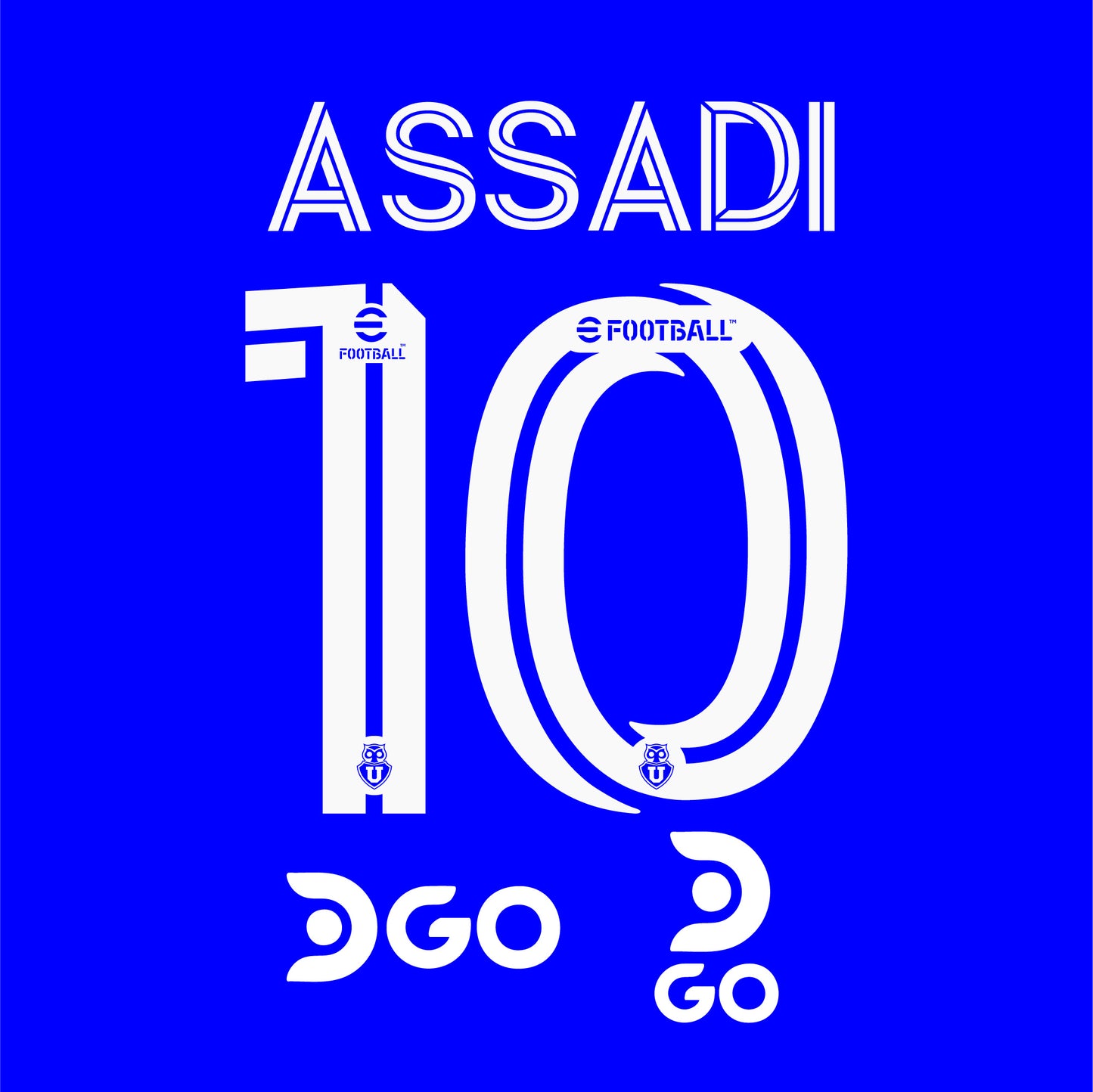 Dorsal U de Chile 2023 Local - Vinilo listo para estampar