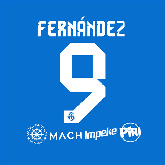 Dorsal U de Chile 2024 Local - Vinilo listo para estampar