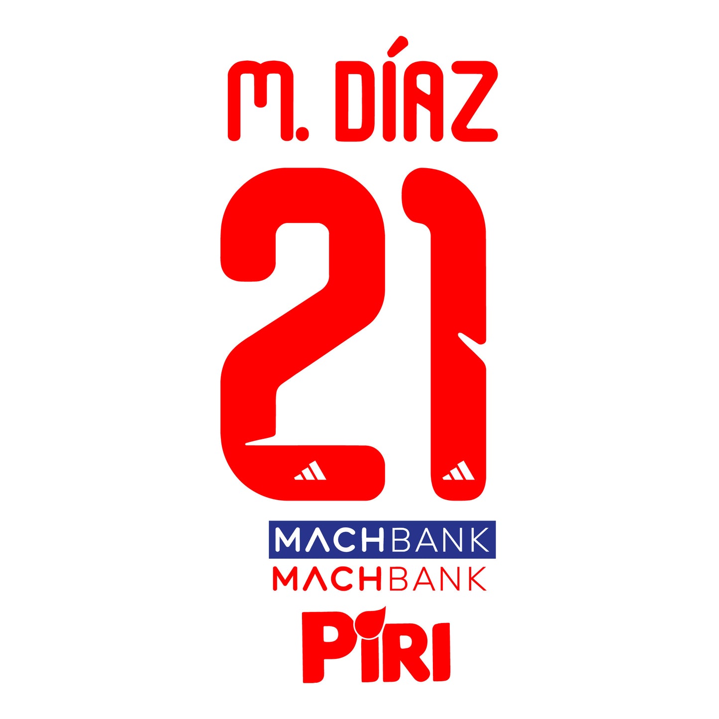 Dorsal U de Chile 2026 Visita - Vinilo listo para estampar