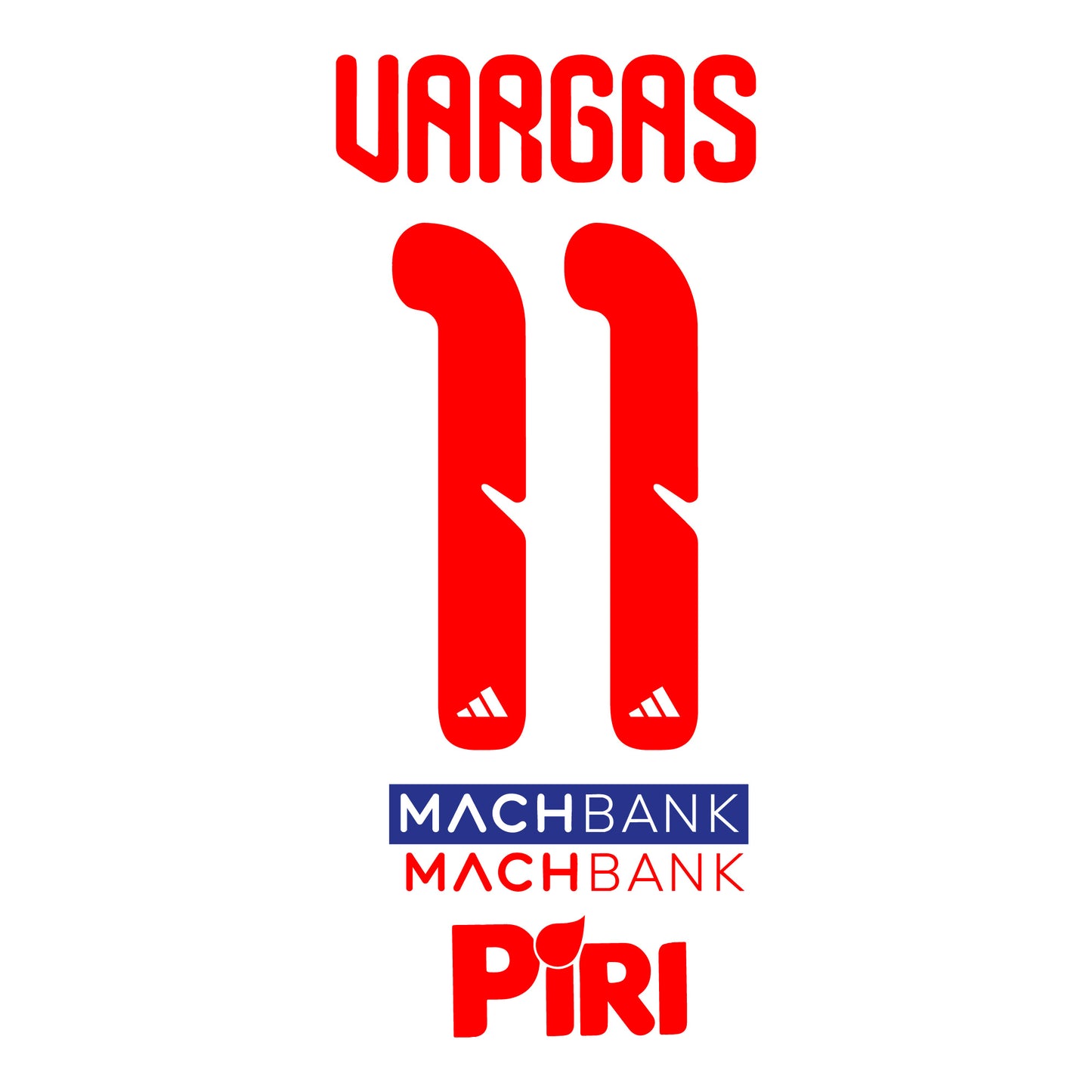 Dorsal U de Chile 2026 Visita - Vinilo listo para estampar