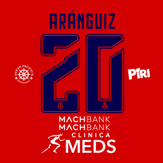 Dorsal U de Chile 2025 Visita - Vinilo listo para estampar