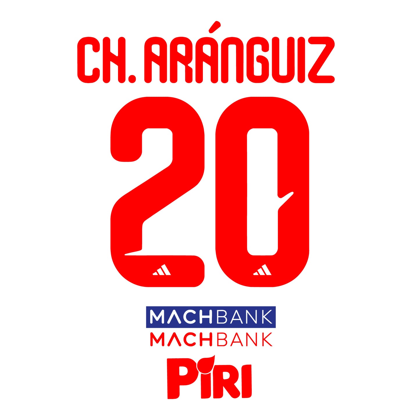 Dorsal U de Chile 2026 Visita - Vinilo listo para estampar