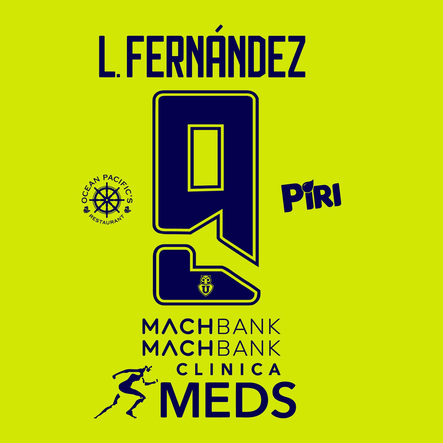 Dorsal U de Chile 2025 Tercera - Vinilo listo para estampar