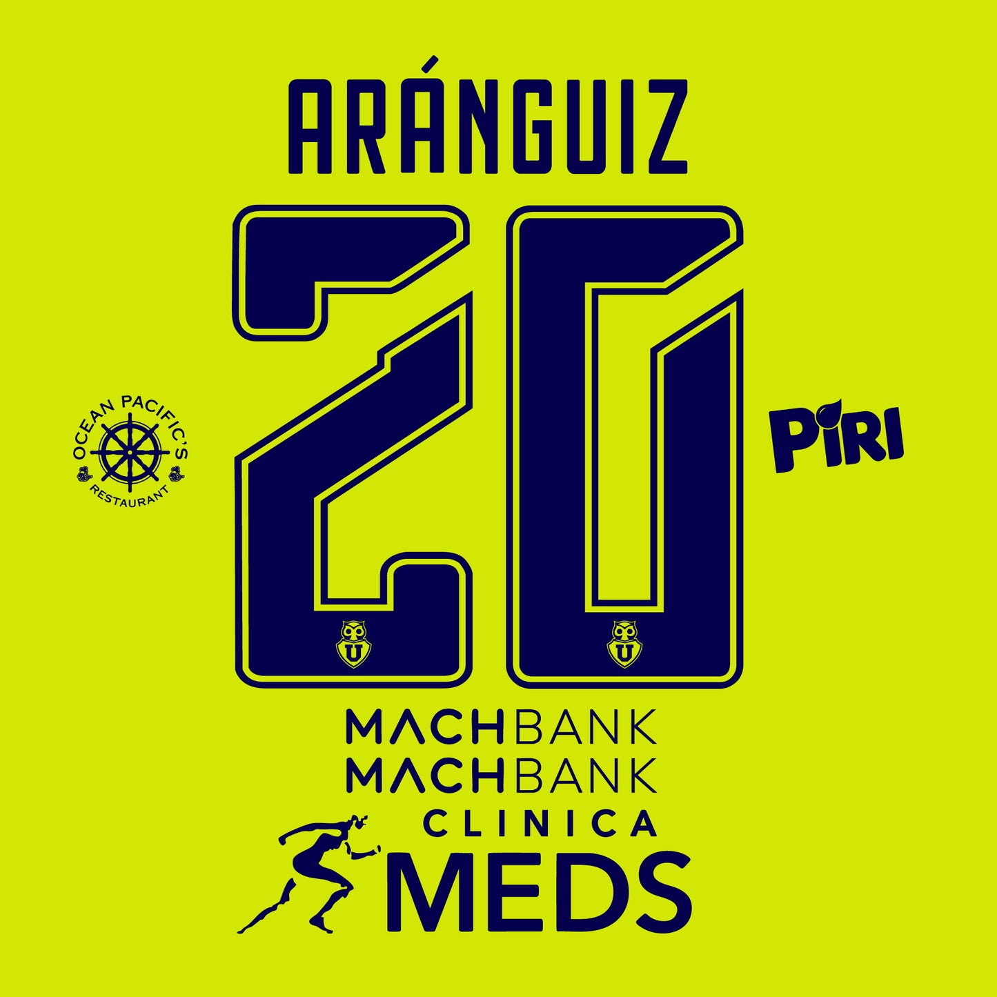 Dorsal U de Chile 2025 Tercera - Vinilo listo para estampar