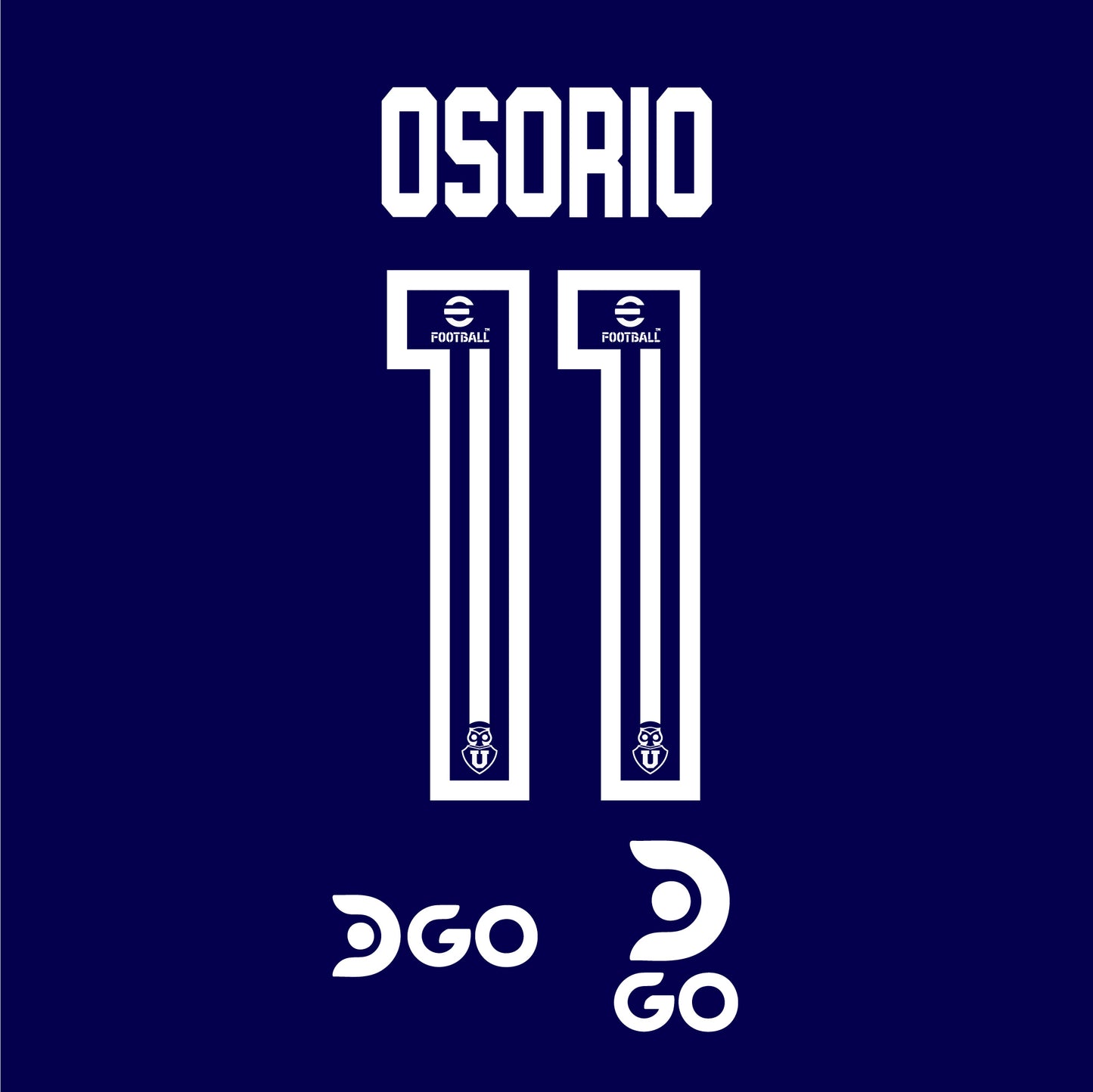 Dorsal U de Chile 2023 Tercera - Vinilo listo para estampar