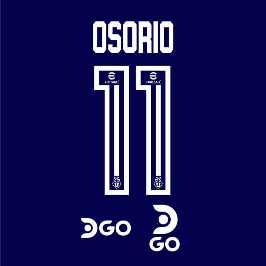 Dorsal U de Chile 2023 Tercera - Vinilo listo para estampar